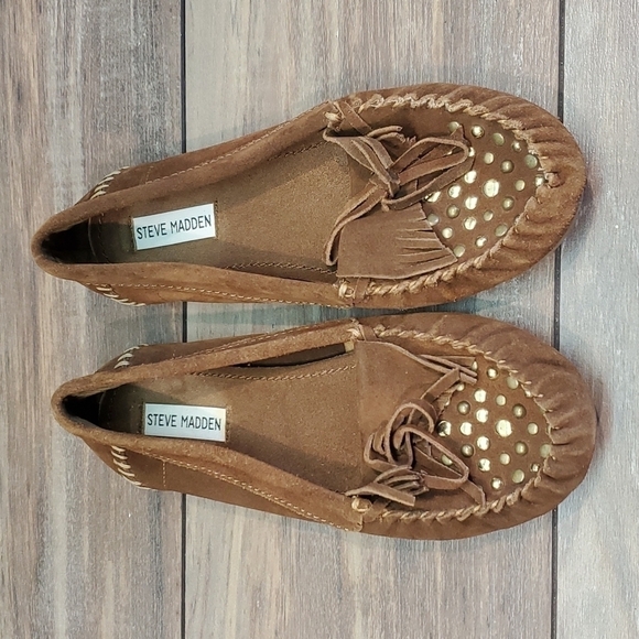 Steve Madden Women Suede Boho Loafer Flats shoes sz 8.5M - Picture 4 of 12
